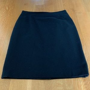 VINTAGE Marina Rinaldi Navy Blue Wool Skirt Sz 12